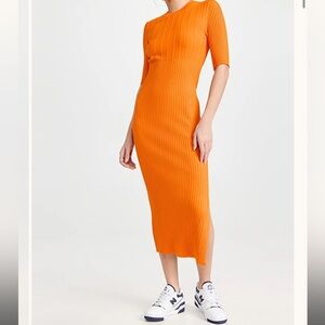 Frame Denim Orange Maxi Dress